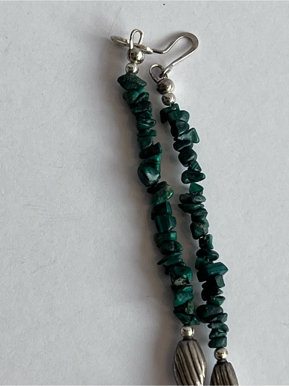 Green Stone Chunky Statement Necklace Vintage Estate Sale Jewelry